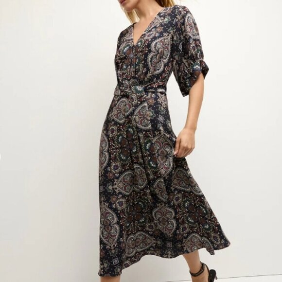 Veronica Beard Dresses & Skirts - Veronica Beard Wyatt Kaleidoscope-Print Dress Navy Multi 6 NWT